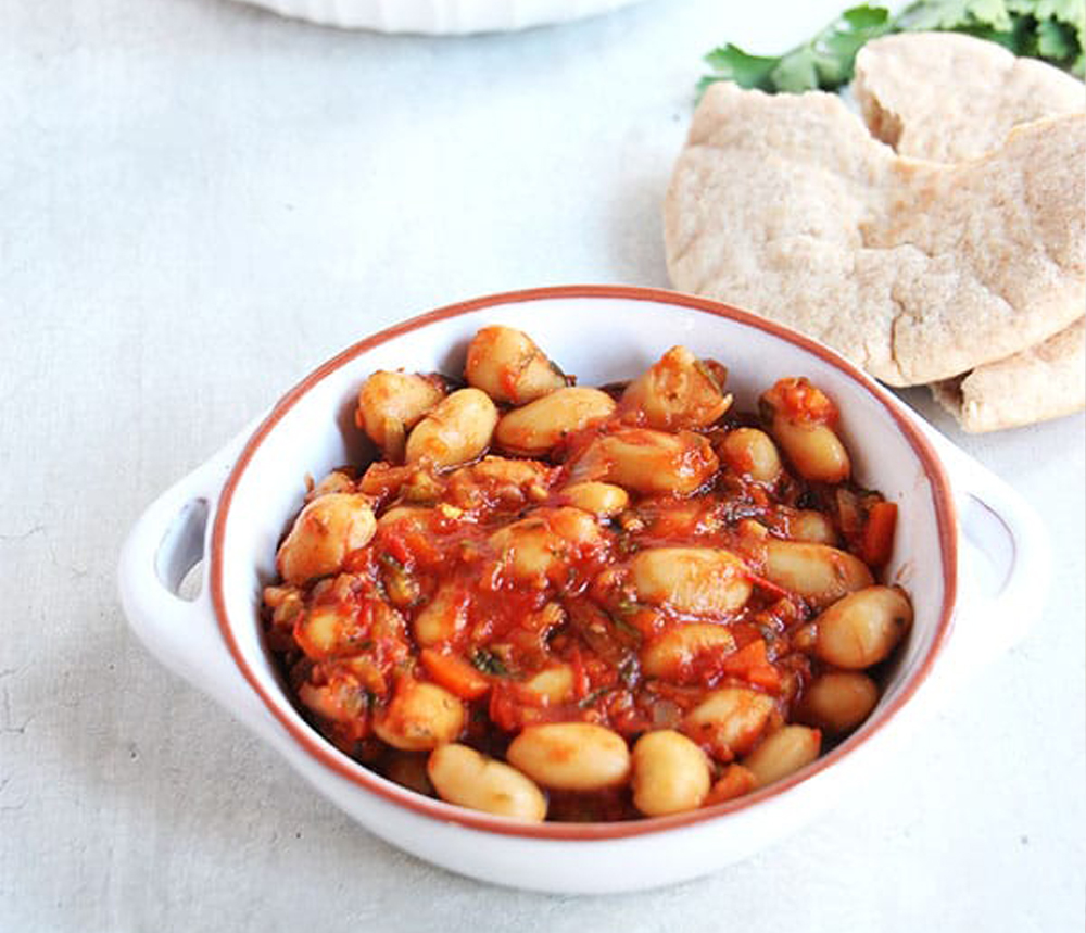 Bean Casserole on Pita SIZE 1