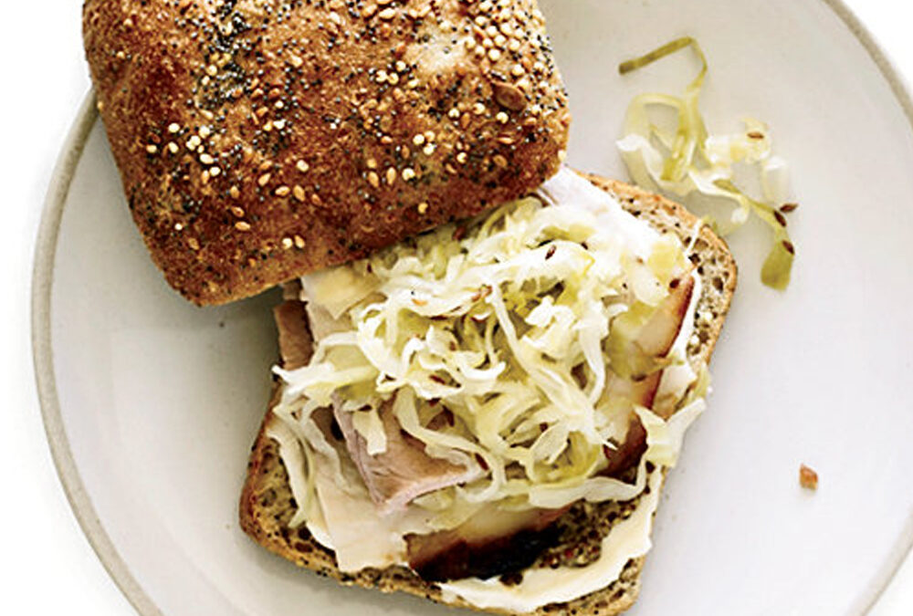 Chicken, Sauerkraut, and Apple Toasties