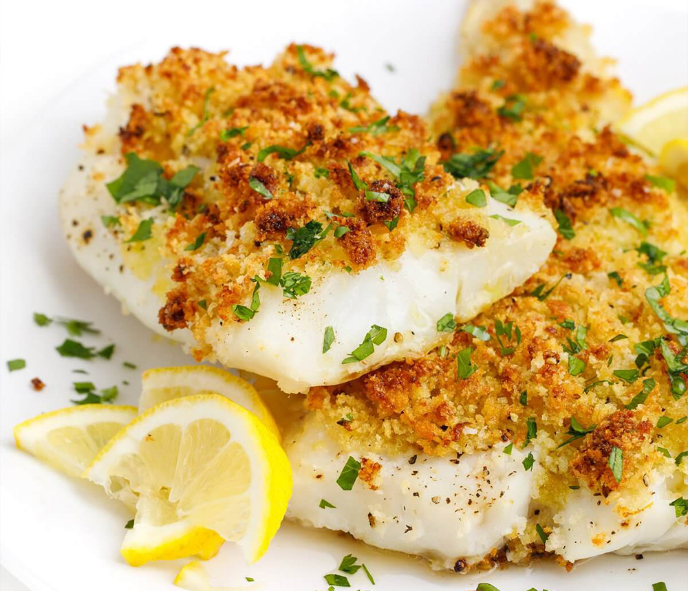 LEMON AND PARMESAN CRUSTED FISH FILLETS SIZE 1