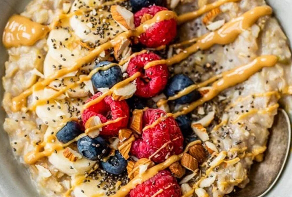Nutty Protein Oat Bowl
