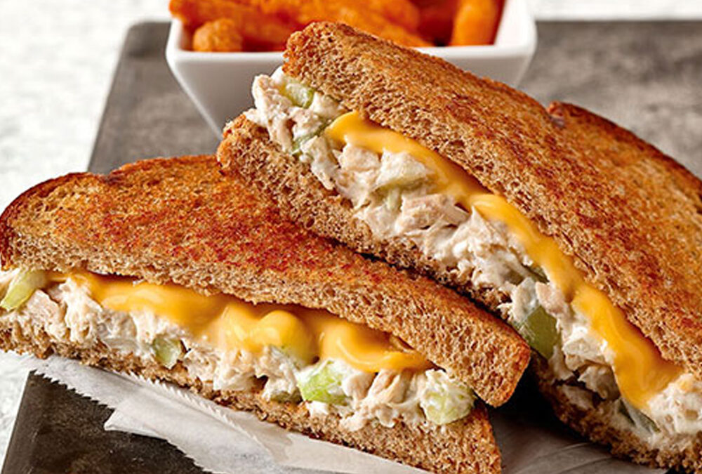 Tuna Melts with Carrot Salad